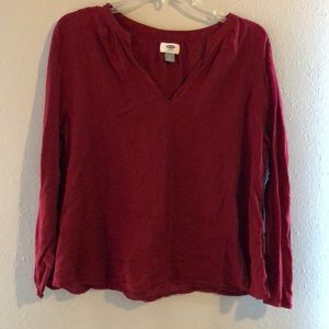 Red Long Sleeved Old Navy Top